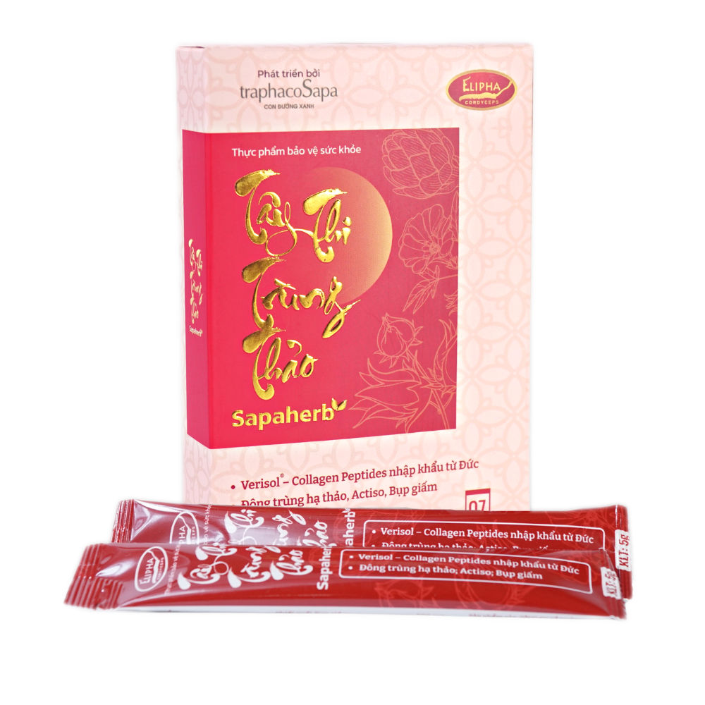 311-Collagen Tây Thi Trùng Thảo Sapaherb 7 Gói Hộp ab6.png