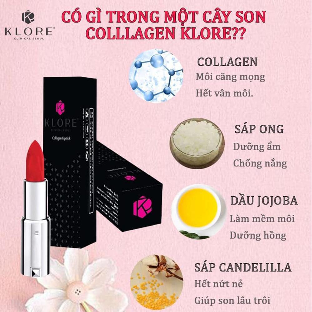 364-02 Red Pink - Son Collagen Lipstick Klore Đỏ Hồng son môi10.jpg