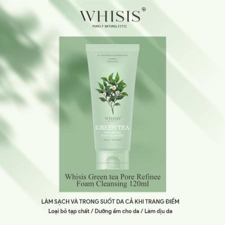 Sữa Rửa Mặt Trà Xanh Whisis Hàn Quốc 120ml